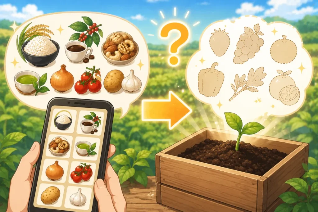 現在育てられる作物は今後追加される？