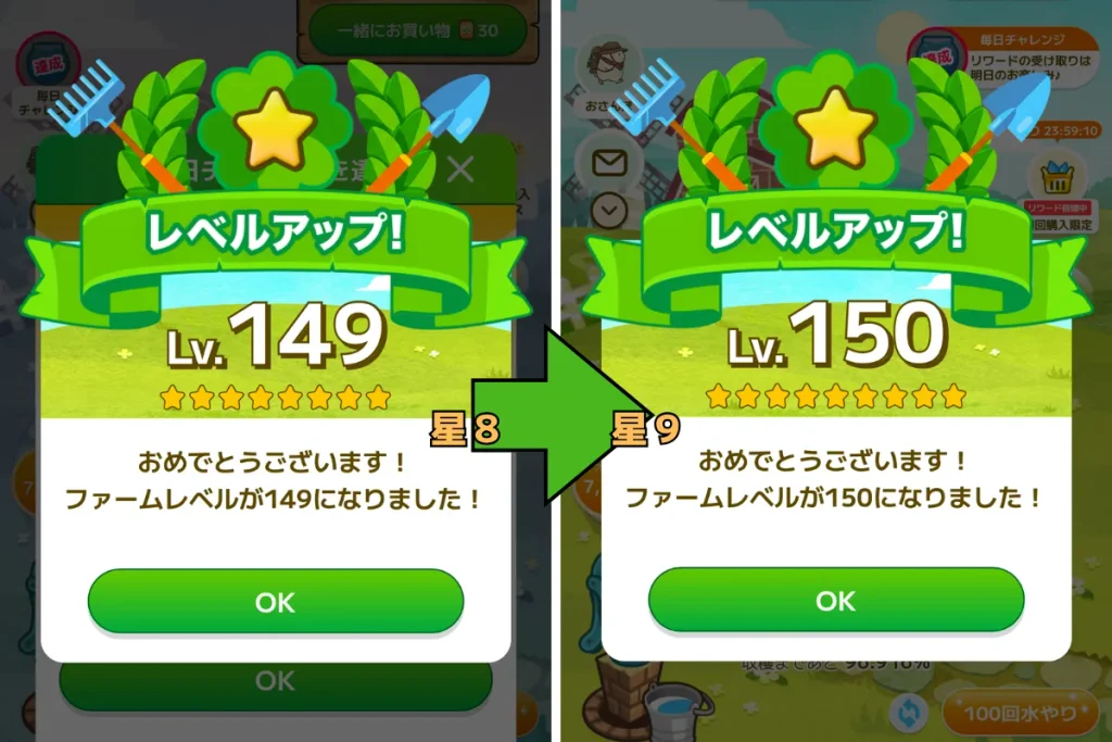 星バッジは何レベルで変わる?