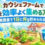 カウシェファームで水を効率良く集める方法!